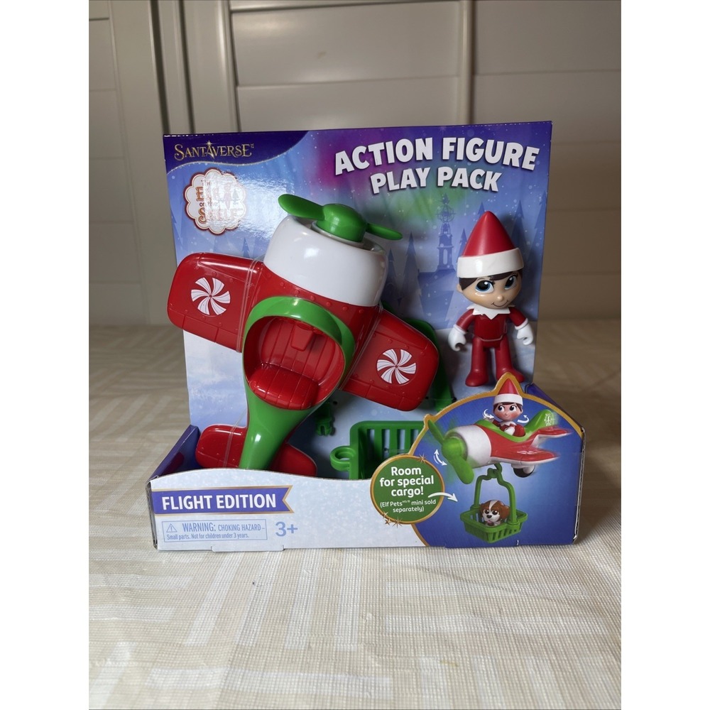 Elf On The Shelf Action Figure Play Pack Flight Edition Airplane Elf Pets New